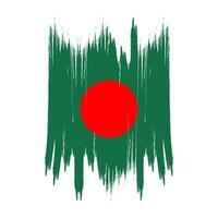 bangladesh drapeau avec brosse coups vecteur illustration, bangladesh drapeau brosse vecteur