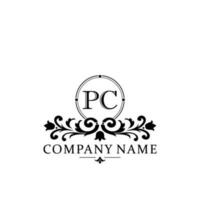 initiale lettre PC Facile et élégant monogramme conception modèle logo vecteur