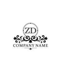 initiale lettre zd Facile et élégant monogramme conception modèle logo vecteur