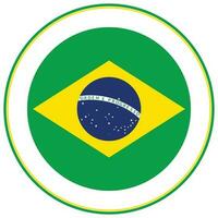 drapeau de Brésil. Brésil drapeau forme. vecteur