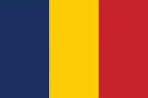 tchad drapeau forme. drapeau de tchad conception forme. vecteur