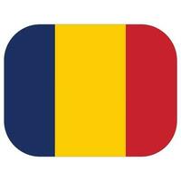 tchad drapeau forme. drapeau de tchad conception forme. vecteur