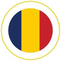 tchad drapeau forme. drapeau de tchad conception forme. vecteur