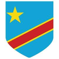 démocratique république de Congo drapeau. démocratique république de le Congo rond drapeau vecteur