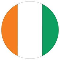 Ivoire côte drapeau. Ivoire côte drapeau forme conception vecteur