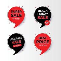 vendredi noir vente badge et étiquette promotion vente meilleur prix vector illustration design plat vente tags