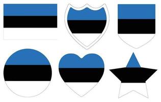 drapeau de Estonie forme ensemble. Estonie drapeau conception forme ensemble. vecteur