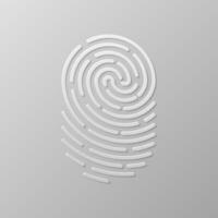 Sécurité empreinte digitale authentification. doigt identité, La technologie biométrique illustration. empreinte digitale modèle vecteur