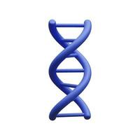 3d réaliste médical spirale génétique ADN isolé dans blanc Contexte. bannière pour moléculaire chimie, la physique science, biochimie dans dessin animé style. vecteur illustration