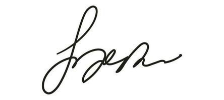 faux un autographe échantillons. dessiné à la main signatures, exemples de documents, certificats et contrats avec encré et manuscrit caractères. vecteur