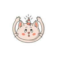 chat Licorne vecteur illustration