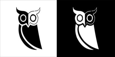 illustration, vecteur graphique de hibou icône, dans noir et blanc, avec transparent Contexte