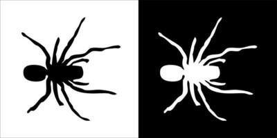 illustration, vecteur graphique de araignée icône, dans noir et blanc, avec transparent Contexte