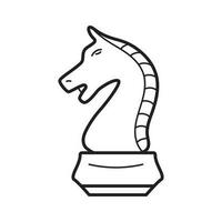 cheval échecs mince ligne vecteur icône. plat icône isolé sur le Contexte. vecteur illustration eps dix.