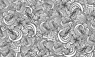 noir et blanc abstrait dessiné à la main griffonnages vecteur