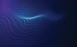 abstrait Contexte avec écoulement particules. 3d abstrait science-fiction utilisateur interface concept avec pente points et lignes. numérique cyberespace, haute technologie, La technologie concept. vecteur