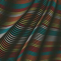 abstrait à pois multicolore Contexte avec multicolore vagues. vecteur graphique modèle avec demi-teinte effet