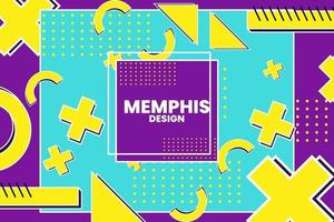 illustration vectorielle de memphis modèle en forme géométrique de style rétro vecteur