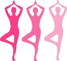 yoga pose vecteur silhouette illustration. en forme pour yoga un événement promotion.