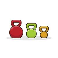 ensemble de Gym kettlebells icône. sport et aptitude symbole, modifiable couleur, conception éléments pour logo, étiqueter, signe, et emblème. vecteur