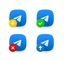 mobile app icône ensemble avec différent pictogrammes. 3d vecteur Icônes ensemble