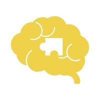 Journée mondiale de la trisomie 21 cerveau humain avec style puzzle plat vecteur