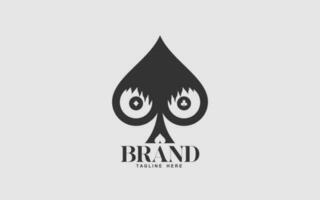 poker logo dans le visage de vecteur fichier