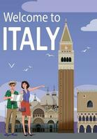 Italie tourisme tourisme, Voyage à venise. vecteur. vecteur
