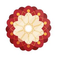 mandala fleur ornement floral décoration isolé icône design vecteur