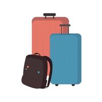 objet vectoriel couleur plat bagages