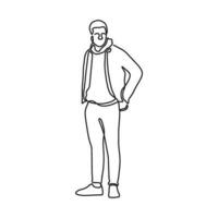 dessin homme silhouette pose conceptuel vecteur