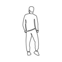 dessin homme silhouette pose conceptuel vecteur