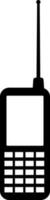 noir et blanc téléphone mobile cellule cellulaire icône transparent Contexte eps vecteur art