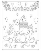 l'automne coloration pages pour des gamins vecteur