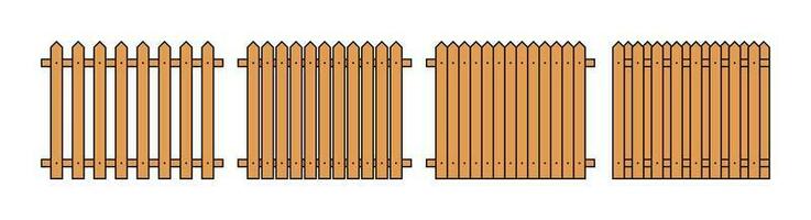 coloré contour clôture dans plat style vecteur illustration isolé sur blanc