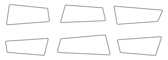géométrique ligne bannières dans plat style vecteur illustration isolé sur blanc