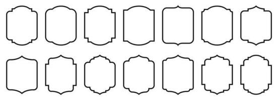 ensemble de ancien cadres et Étiquettes vecteur illustration isolé sur blanc