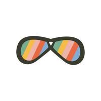 rétro hippie lunettes, ancien des lunettes de soleil vecteur