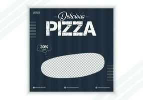 Pizza social médias Publier conception vecteur
