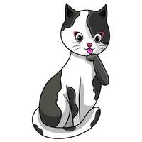 chat dessin animé sur blanc Contexte vecteur