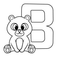 b lettre pour ours vecteur