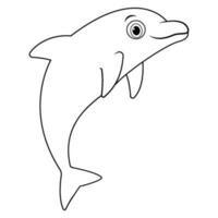 mignonne dauphin dessin animé sauter sur blanc Contexte vecteur