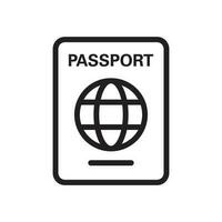 passeport icône vecteur conception illustration