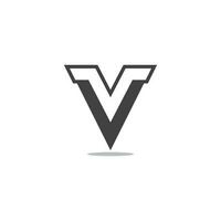 vecteur de logo géométrique simple lettre v