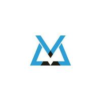 lettre m Triangle Facile géométrique coloré logo vecteur