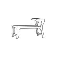 cabinet icône ligne Facile meubles conception, élément graphique illustration modèle vecteur
