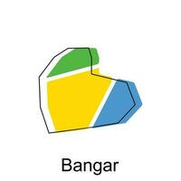 carte de bangar coloré géométrique conception avec contour illustration modèle, logotype élément pour modèle. vecteur