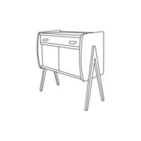 meubles moderne ligne art logo illustration conception modèle vecteur