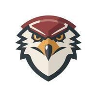 faucon, aigle, faucon oiseau logo illustration vecteur conception