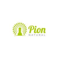 pion feuille logo conception vecteur